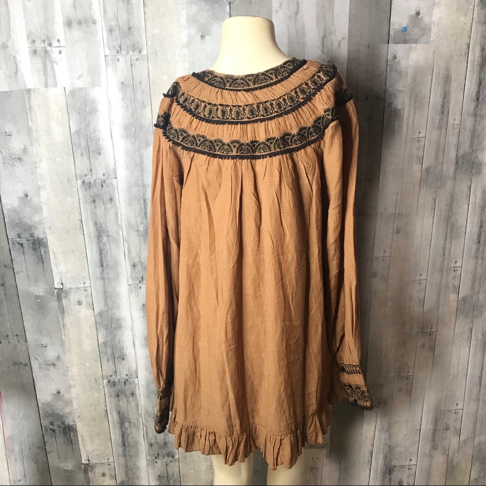 Free People Embroidered Long Sleeve Mini Dress - Picture 6 of 8